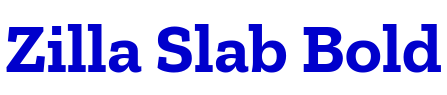 Zilla Slab Bold 字体
